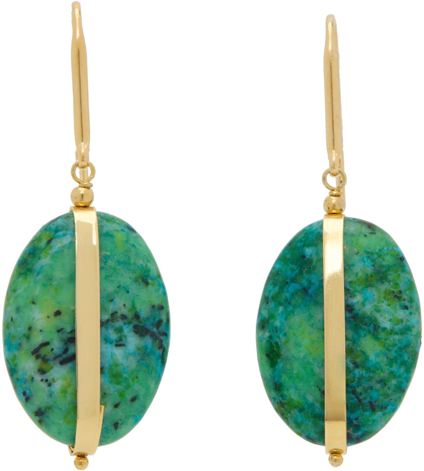 Isabel Marant Gold Stones Earrings