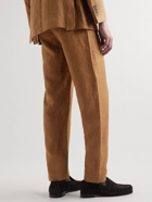 Richard James - Straight-Leg Linen Suit Trousers - Brown