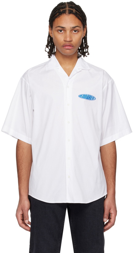 Photo: Dsquared2 White Surfboard Bowling Shirt