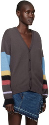 Awake NY Brown Striped Cardigan
