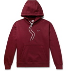 Nike - NRG Fleece-Back Cotton-Jersey Hoodie - Burgundy