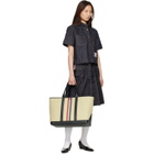 Thom Browne Beige Medium Tool RWB Stripe Tote