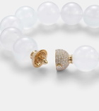 Octavia Elizabeth Riviera Orb beaded 18kt gold bracelet with moonstone and diamonds