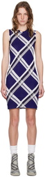 Burberry Blue Check Midi Dress