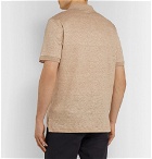 Brioni - Mélange Linen Polo Shirt - Beige