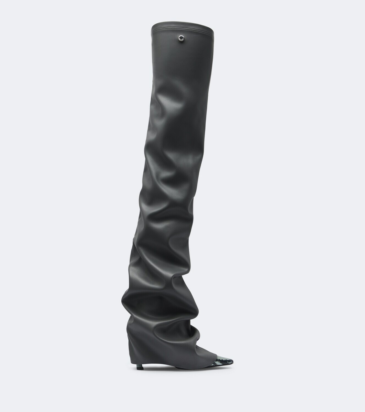 The Attico Robin snake-effect over-the-knee boots