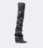 The Attico Robin snake-effect over-the-knee boots