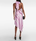 Pucci Iride cropped halterneck silk top