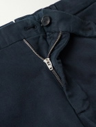 Incotex - Straight-Leg Cotton-Blend Twill Trousers - Blue