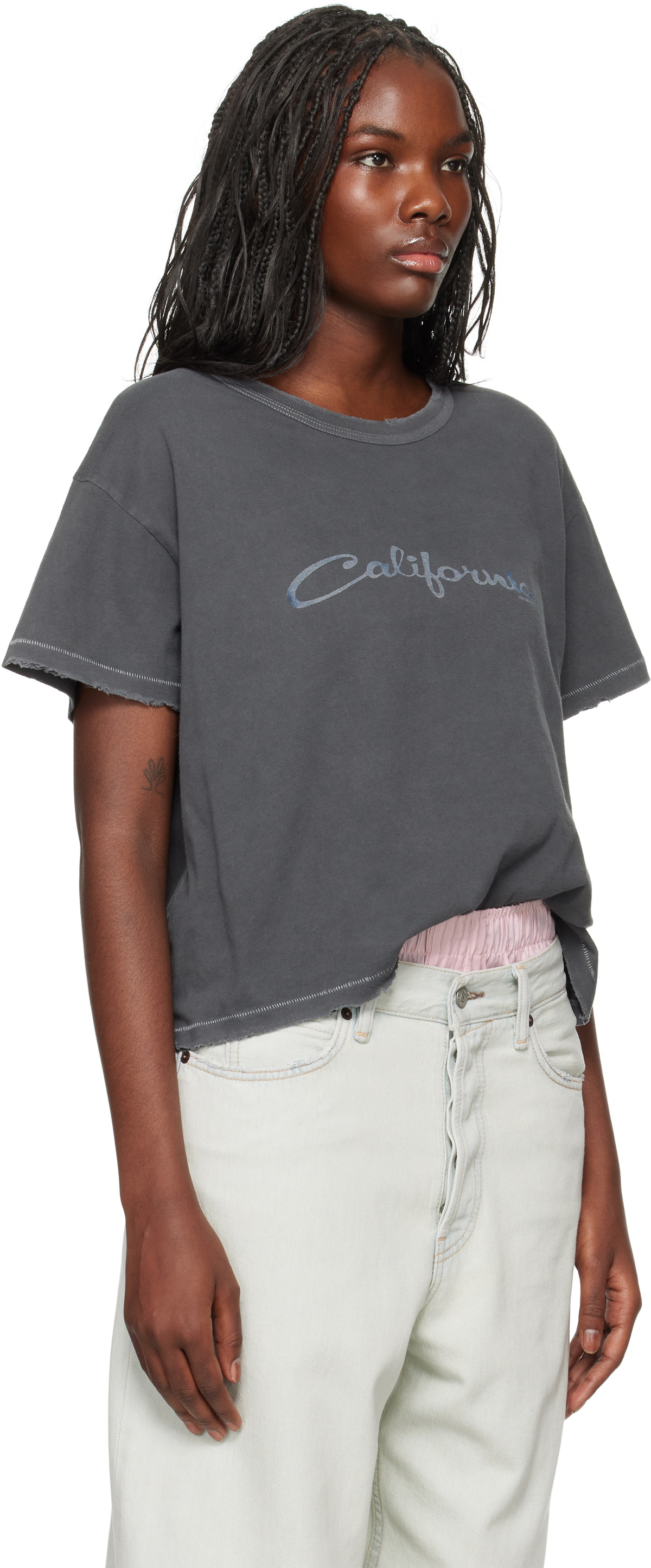 ERL Gray 'California' Signature T-shirt