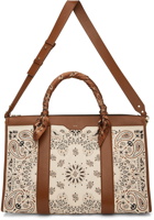 AMIRI Off-White & Brown Bandana Bag