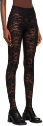 We11done Black Flower Tights