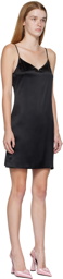 Versace Underwear Black Buttoned Slip Dress