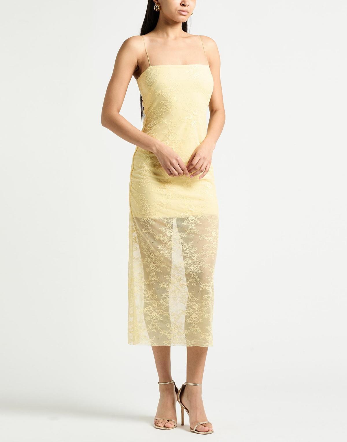 Bec & Bridge Womens Midi dress Pastel in Yellow