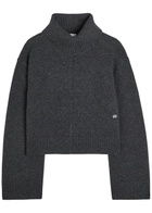 Ganni Turtle-neck Wool Jumper Black