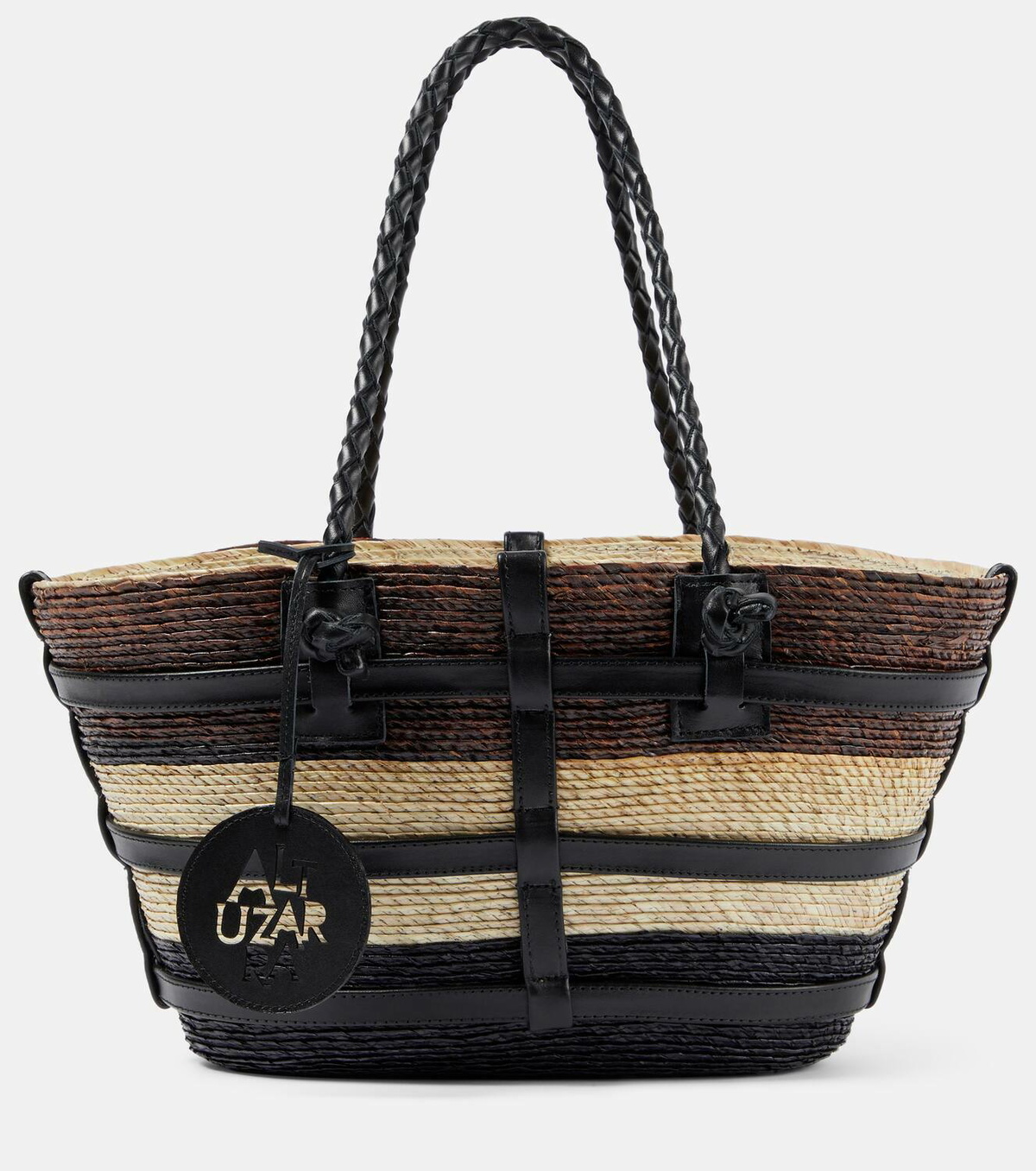 Altuzarra Watermill Small raffia tote bag