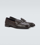Brioni Grained leather loafers