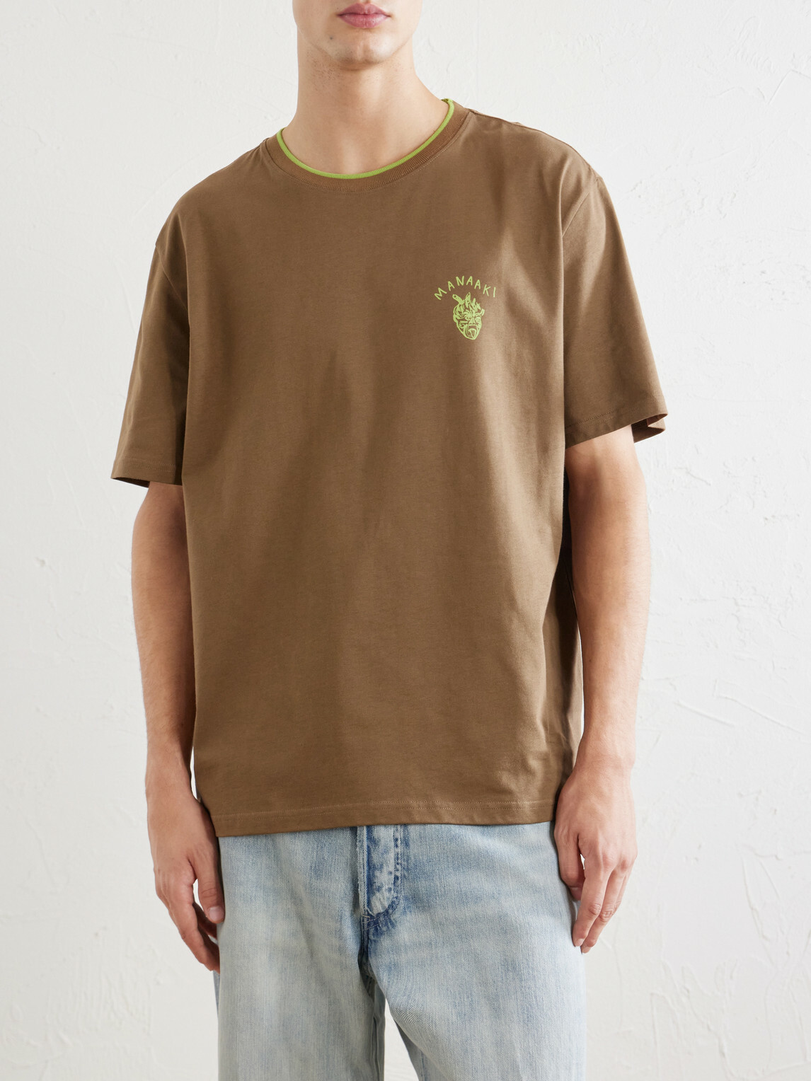 MANAAKI - Logo-Printed Cotton-Jersey T-Shirt - Brown