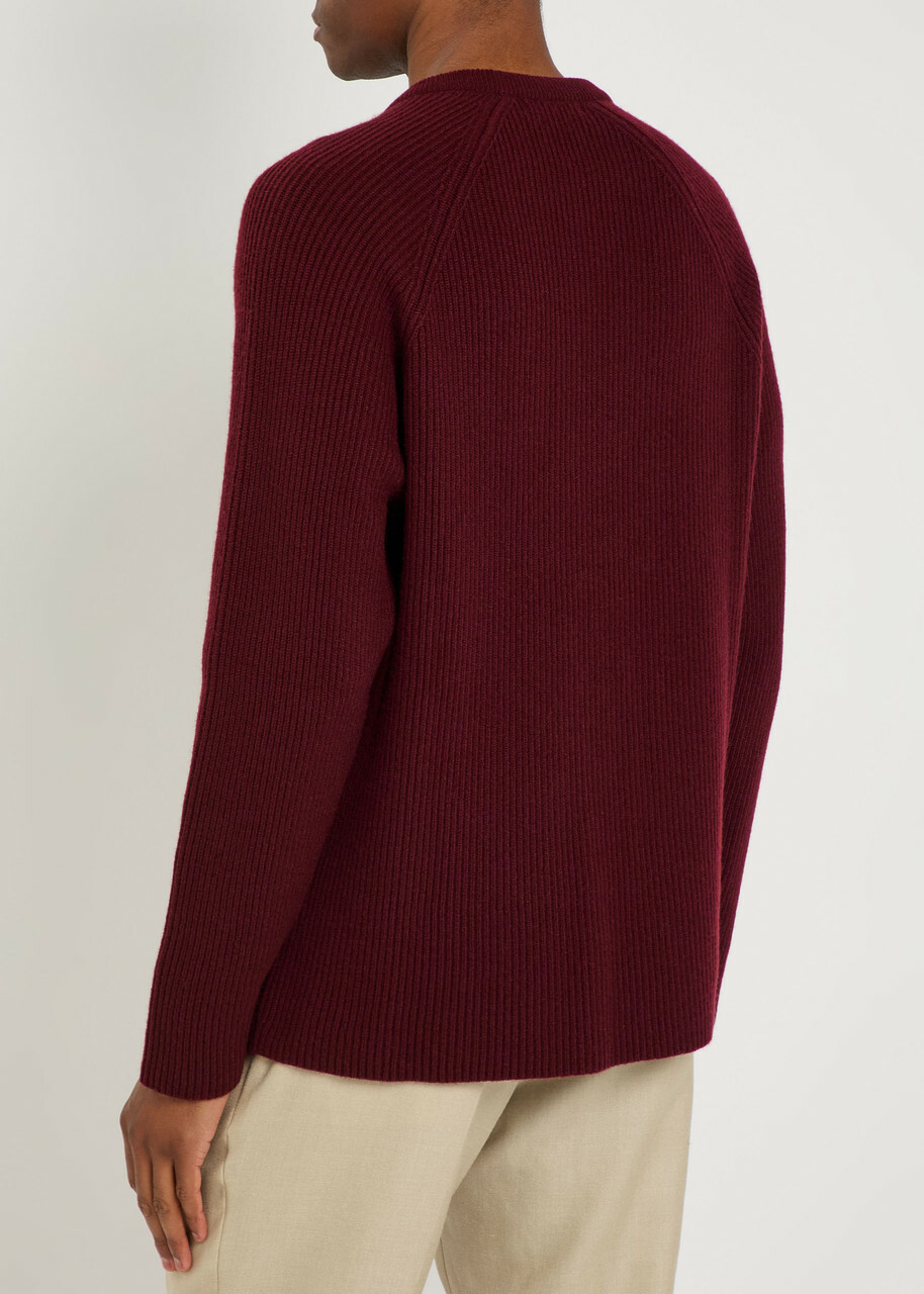 Begg & CO Magnus Cashmere Sweatshirt Burgundy