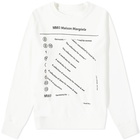 Maison Margiela Men's Text Logo Crew Sweat in Off White