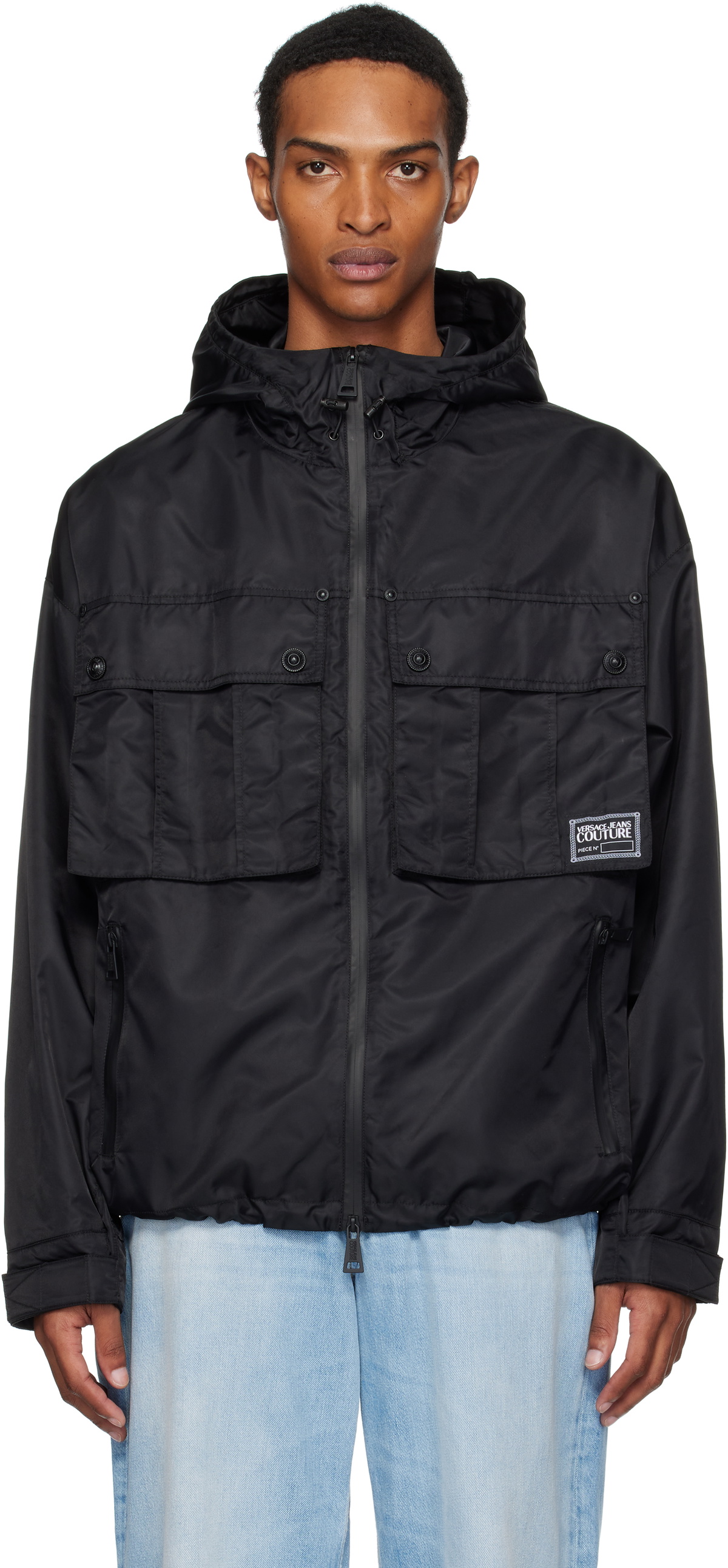 VERSACE - Down Jacket With Logo Versace