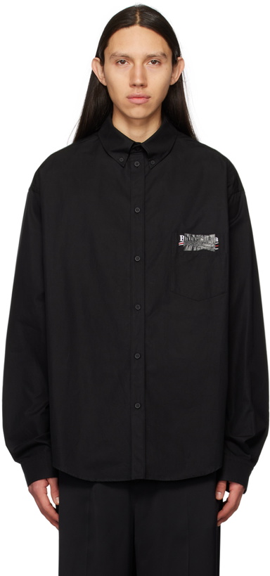 Photo: Balenciaga Black Buttoned Shirt