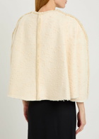 Erdem Cocoon Cropped Woven Jacket Ivory
