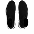 Balenciaga Men's Speed Runner LT Sneakers in Black/White/Black