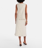 'S Max Mara Fiocchi linen and cotton midi skirt