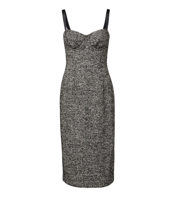 Photo: Dolce&Gabbana Wool and silk-blend tweed midi dress