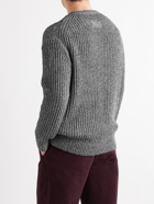 Theory - Mars Ribbed Cotton-Blend Cardigan - Gray