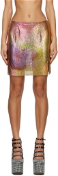 Anna Sui Gold Impressionism Butterfly Miniskirt