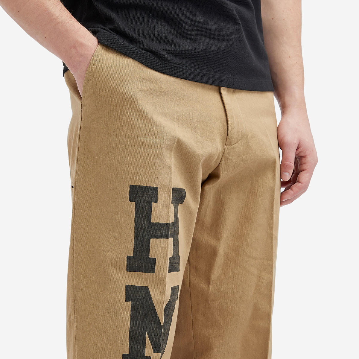 Human Made Men's Wide Chino Pants in Beige Human Made