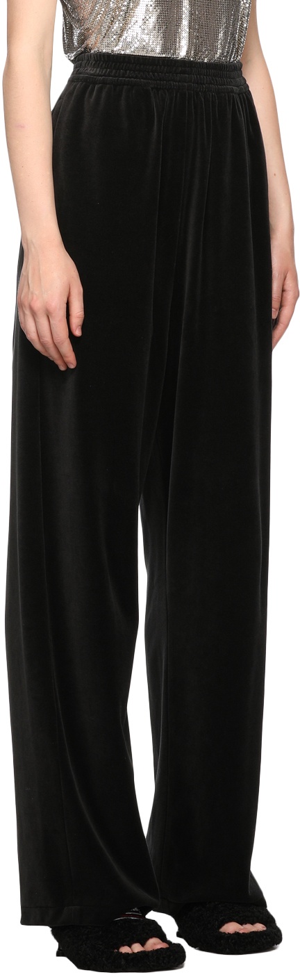 High-rise straight velvet pants in black - Saint Laurent | Mytheresa