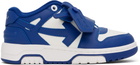 Off-White Kids White & Blue Out Of Office Straps Sneakers