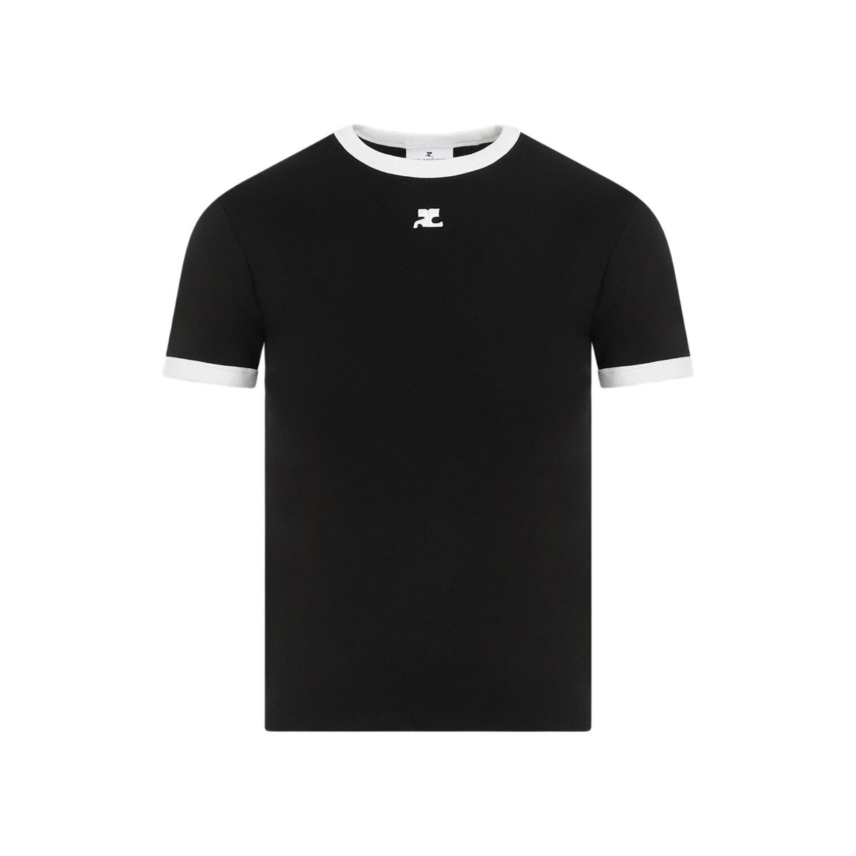 Courrèges Brown Bumpy Contrast T-Shirt Courreges