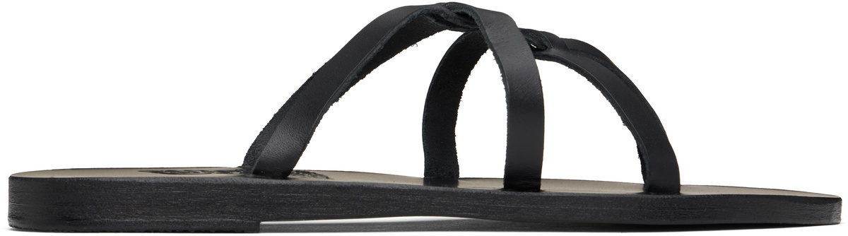 Ancient Greek Sandals Black Egopi Sandals