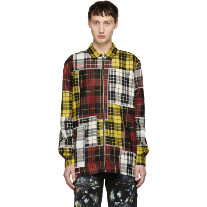 Photo: Palm Angels Multicolor Check Patchwork Shirt