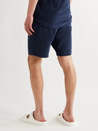 OLIVER SPENCER LOUNGEWEAR - Ashbourne Cotton-Blend Terry Drawstring Shorts - Blue