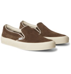 TOM FORD - Cambridge Leather-Trimmed Suede Slip-On Sneakers - Green