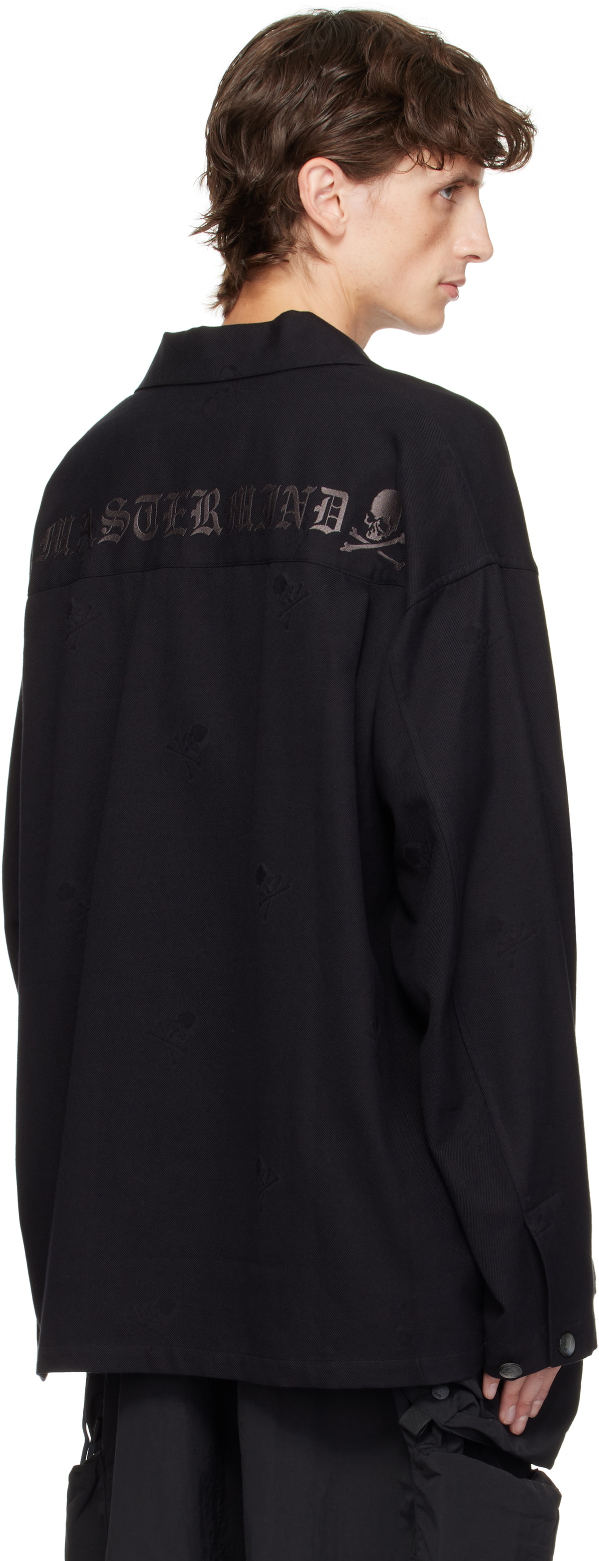 mastermind JAPAN Black Flannel Shirt Jacket