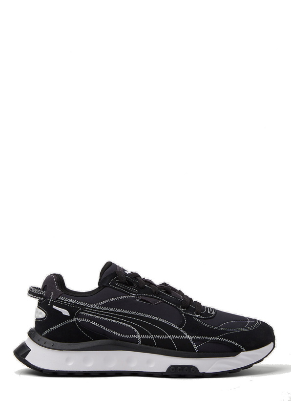Photo: Wild Rider Embroidered Sneakers in Black