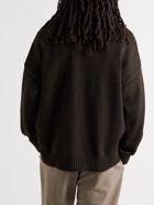 WTAPS - Palmer Logo-Appliquéd Knitted Zip-Up Cardigan - Brown