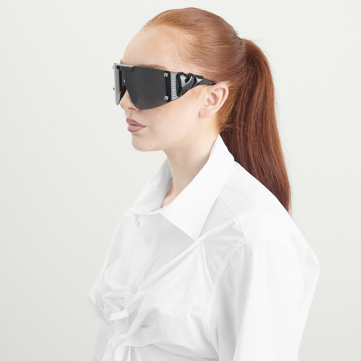 Ottolinger Women's Gem-Stud Knotted Sunglasses in Black 
