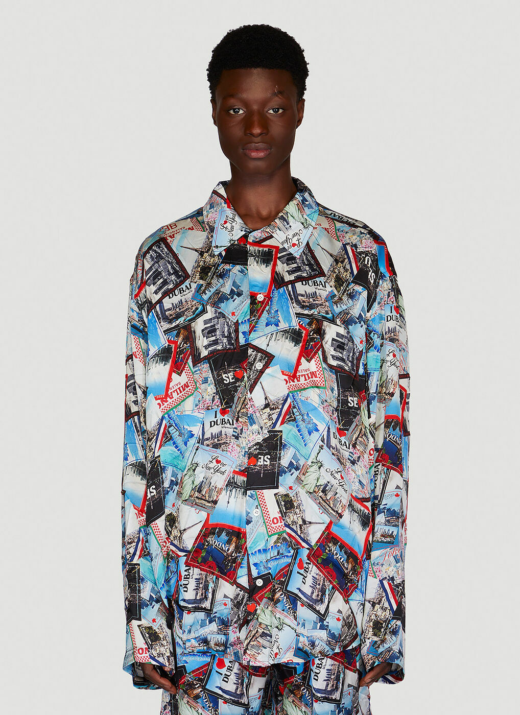 Postcard Shirt in Multicolour Balenciaga