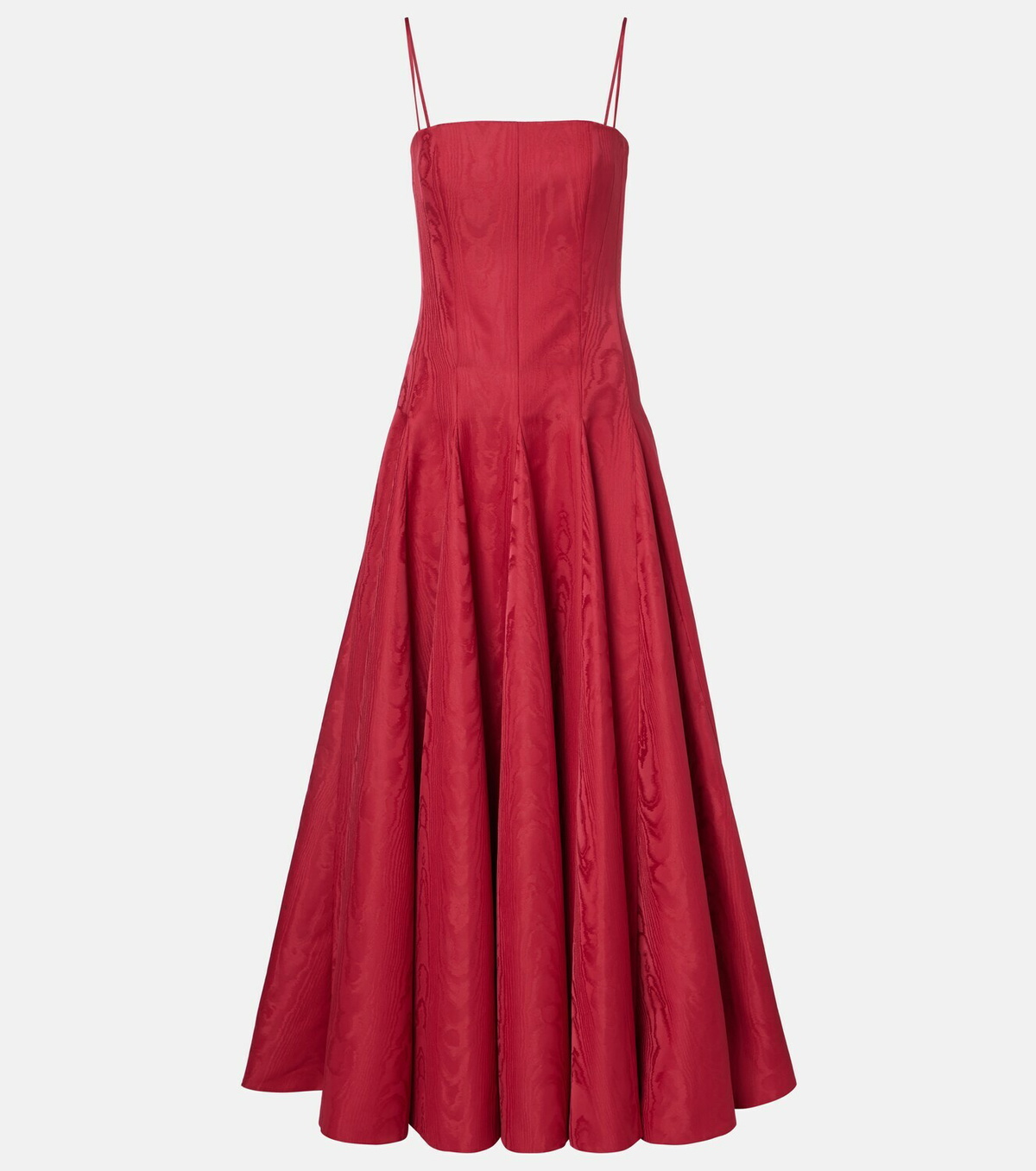 Emilia Wickstead Gracia pleated moiré mikado bustier dress