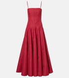 Emilia Wickstead Gracia pleated moiré mikado bustier dress