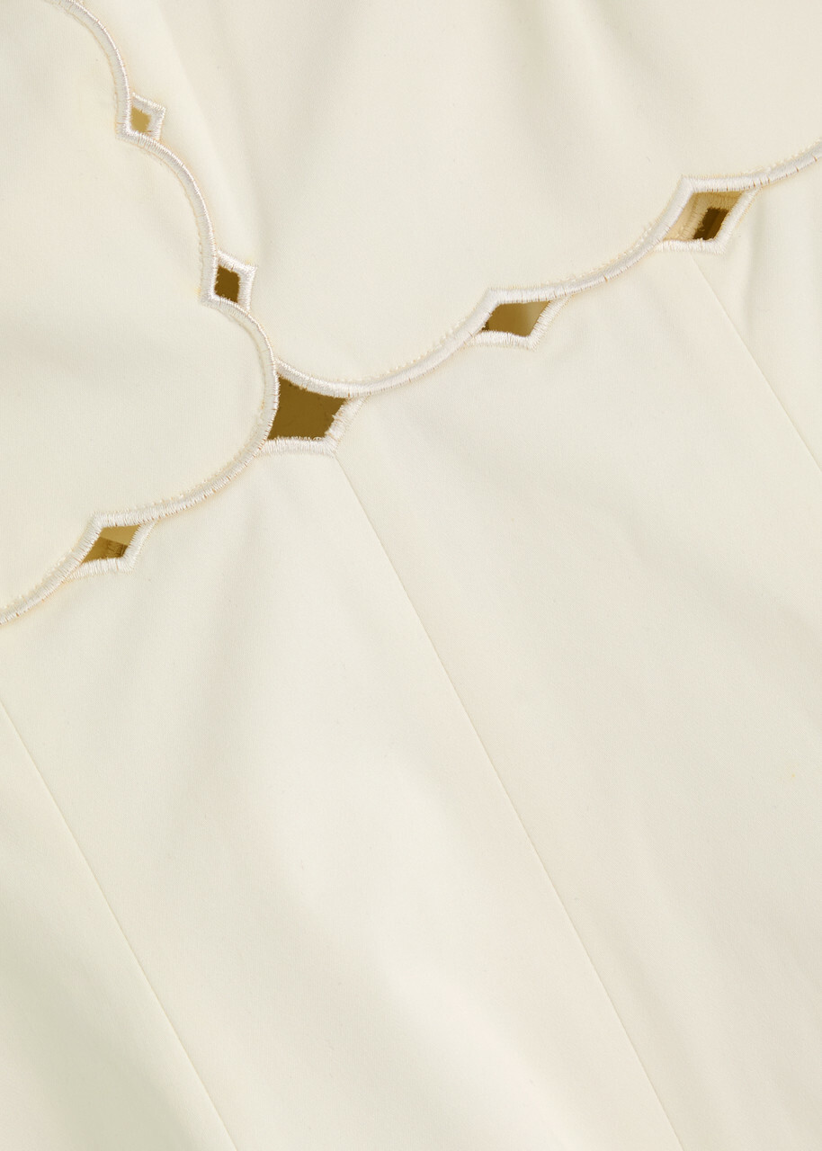 Clea Odette Cotton-blend Midi Dress White