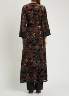 Alice + Olivia Nomi Floral-jacquard Maxi Kimono Black