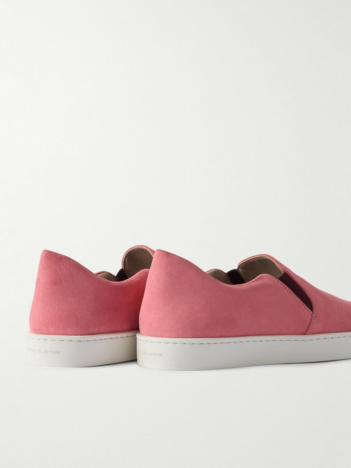 Manolo Blahnik - Nadores Suede Slip-On Sneakers - Pink